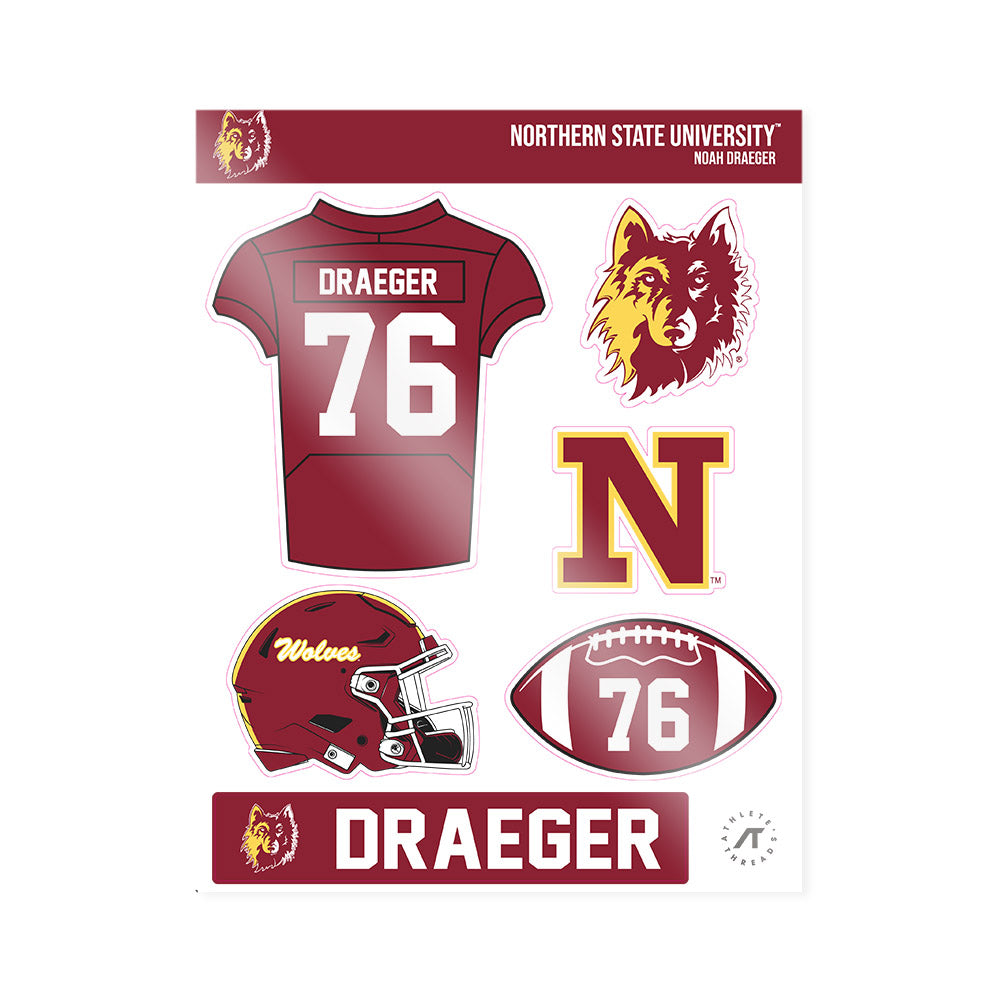 NSU - NCAA Football : Noah Draeger - Sticker Sheet-0