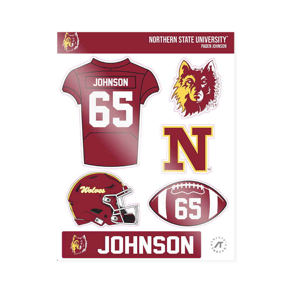 NSU - NCAA Football : Paden Johnson - Sticker Sheet-0