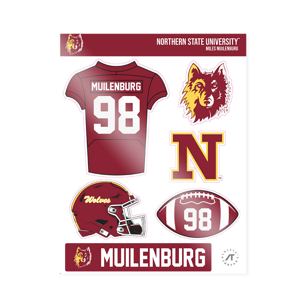 NSU - NCAA Football : Miles Muilenburg - Sticker Sheet-0