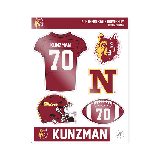 NSU - NCAA Football : Jeffrey Kunzman - Sticker Sheet-0
