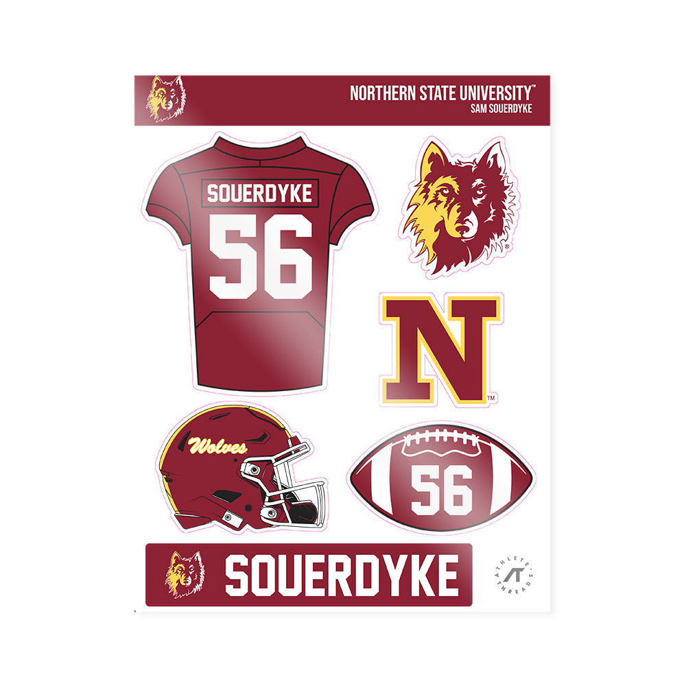 NSU - NCAA Football : Sam Souerdyke - Sticker Sheet-0
