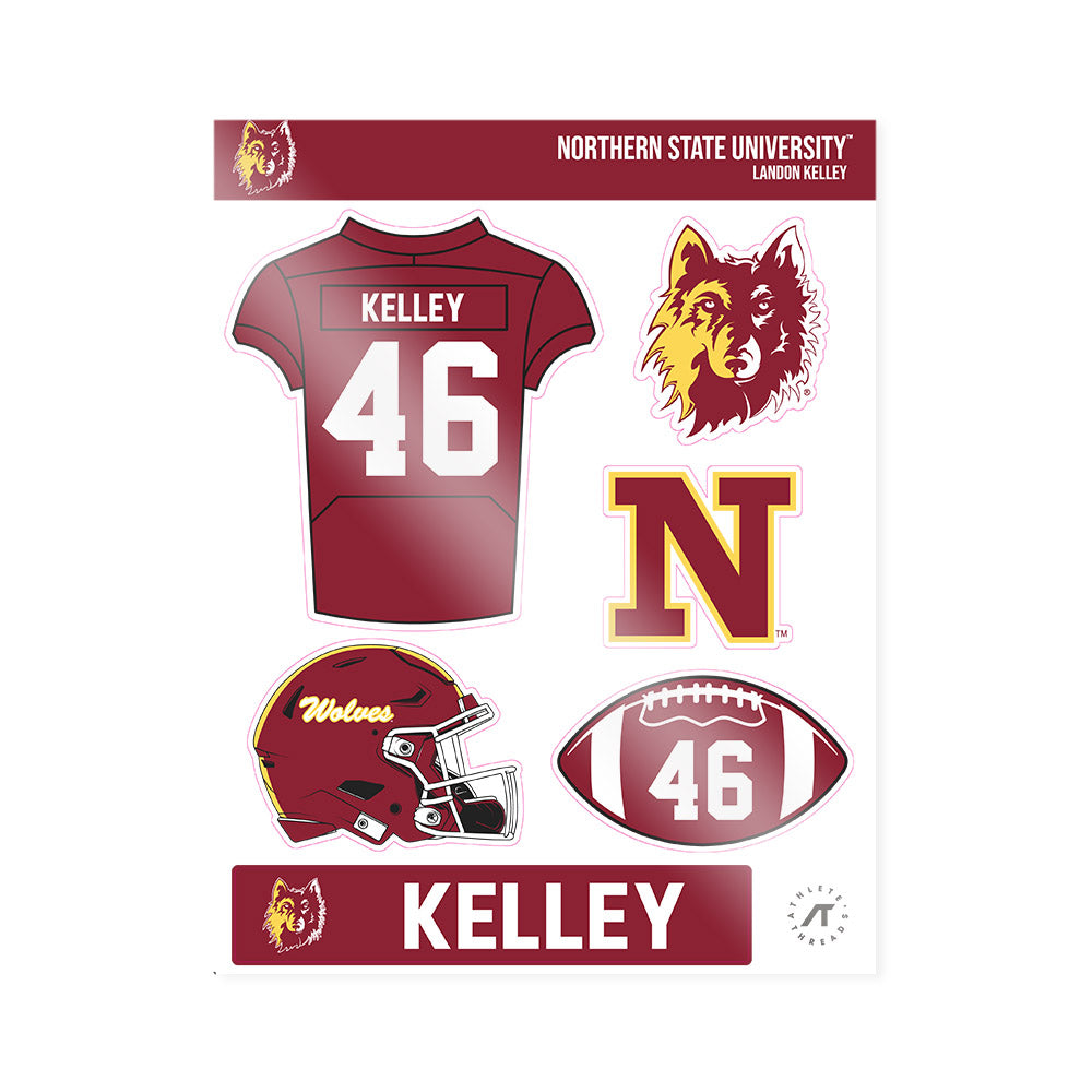 NSU - NCAA Football : Landon Kelley - Sticker Sheet-0