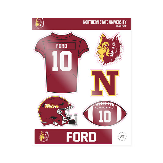 NSU - NCAA Football : Jacob Ford - Sticker Sheet-0