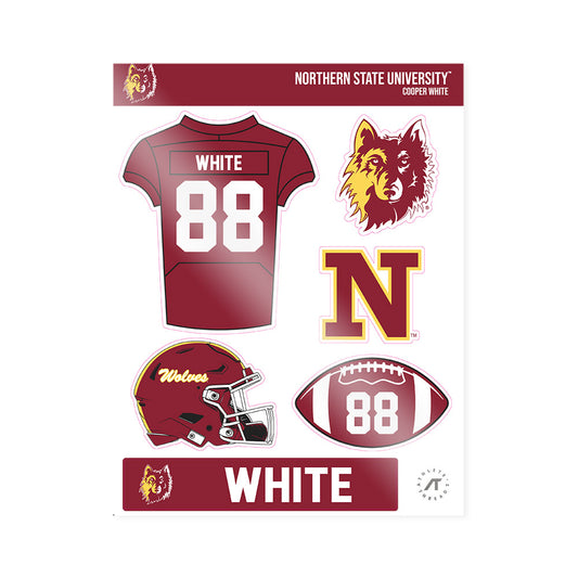 NSU - NCAA Football : Cooper White - Sticker Sheet-0