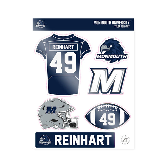 Monmouth - NCAA Football : Tyler Reinhart - Sticker Sheet-0