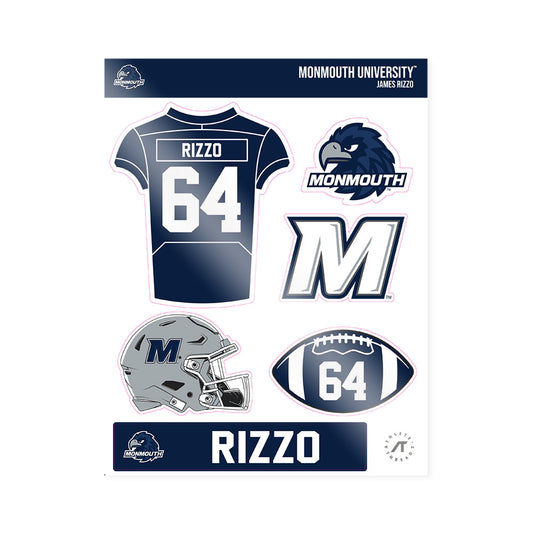 Monmouth - NCAA Football : James Rizzo - Sticker Sheet-0