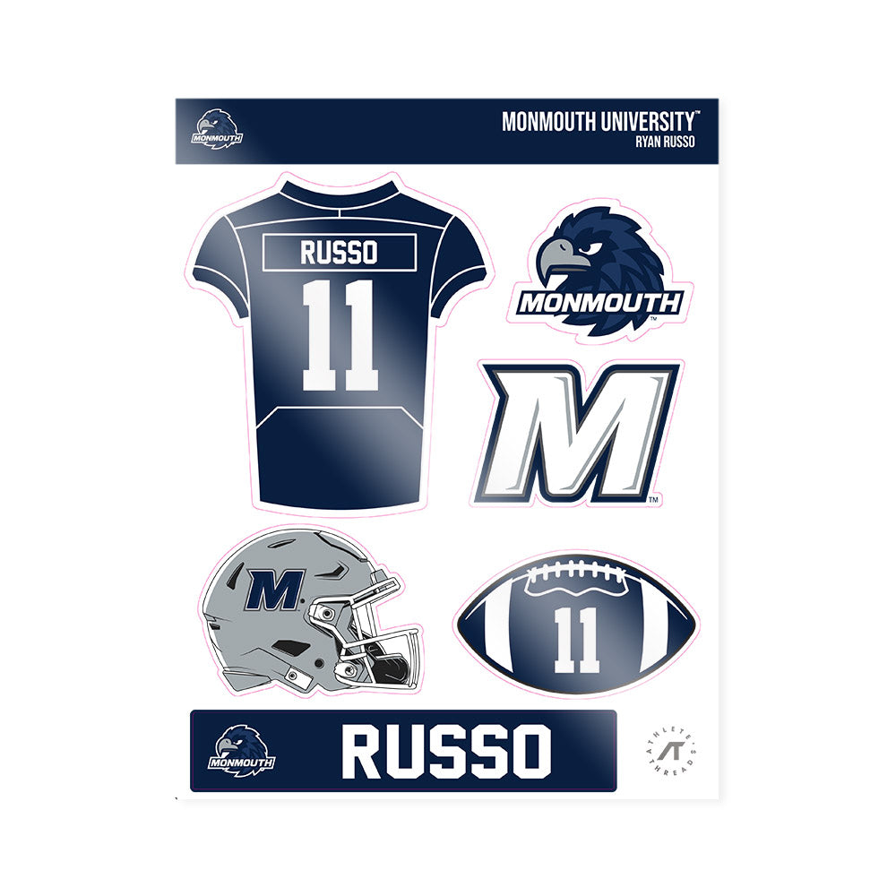 Monmouth - NCAA Football : Ryan Russo - Sticker Sheet-0
