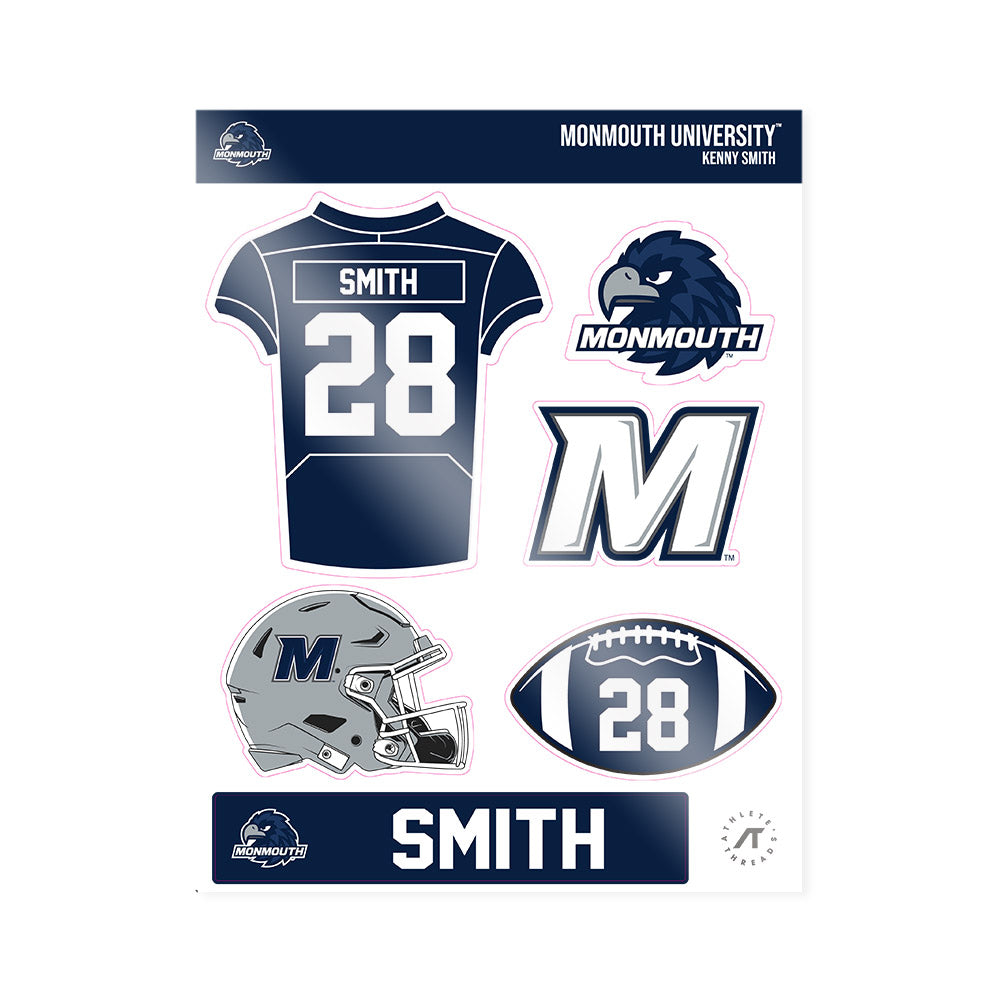 Monmouth - NCAA Football : Kenny Smith - Sticker Sheet-0