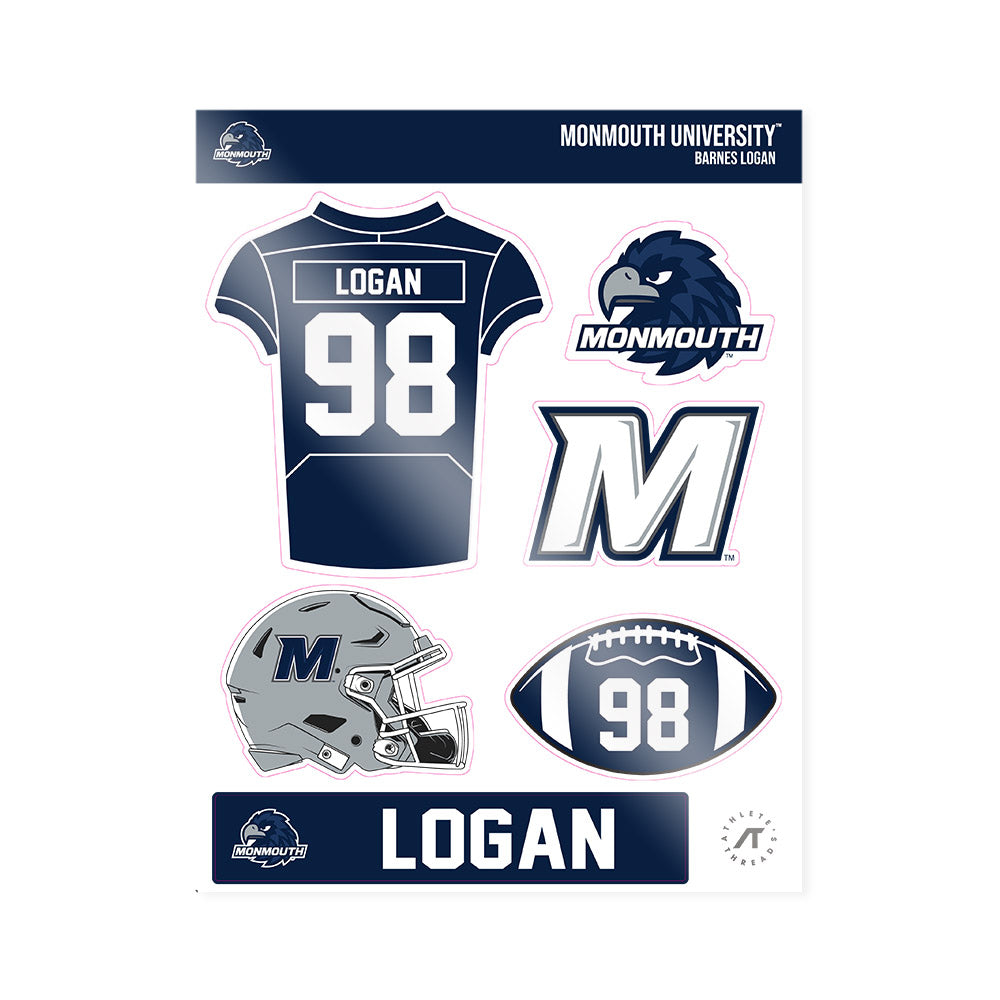 Monmouth - NCAA Football : Barnes Logan - Sticker Sheet-0