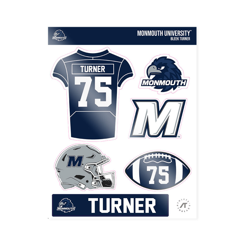 Monmouth - NCAA Football : Bleek Turner - Sticker Sheet-0