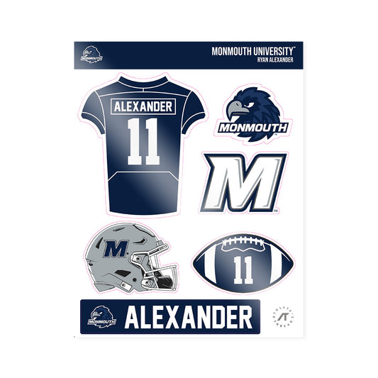 Monmouth - NCAA Football : Ryan Alexander - Sticker Sheet-0