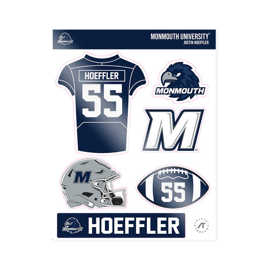 Monmouth - NCAA Football : Justin Hoeffler - Sticker Sheet-0