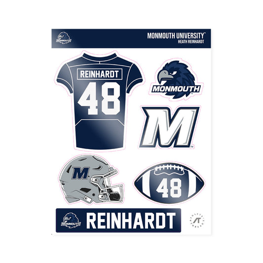 Monmouth - NCAA Football : Heath Reinhardt - Sticker Sheet-0