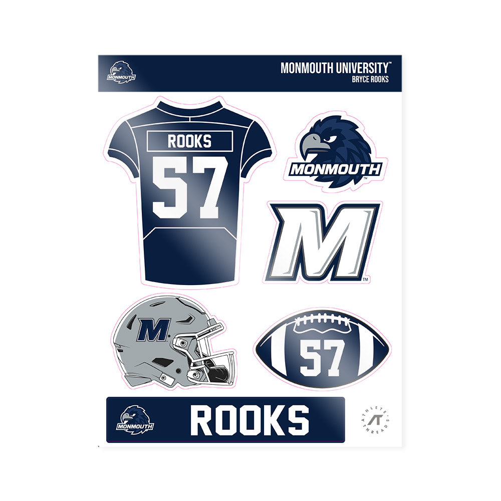 Monmouth - NCAA Football : Bryce Rooks - Sticker Sheet-0