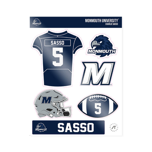 Monmouth - NCAA Football : Charlie Sasso - Sticker Sheet-0