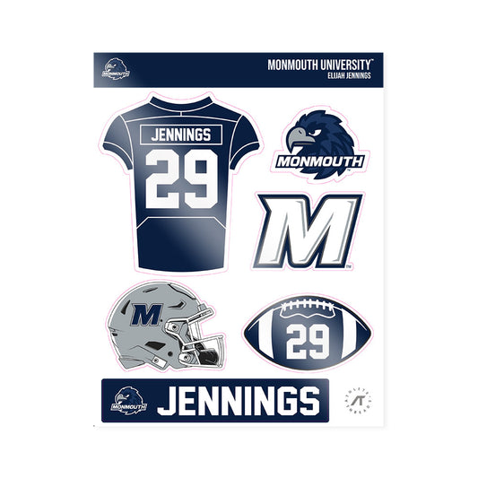 Monmouth - NCAA Football : Elijah Jennings - Sticker Sheet-0