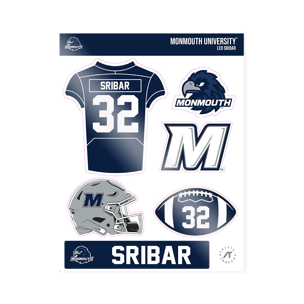 Monmouth - NCAA Football : Leo Sribar - Sticker Sheet-0