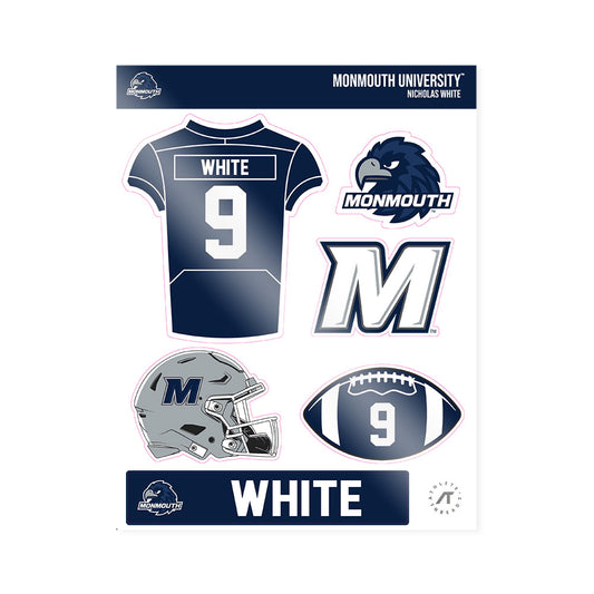 Monmouth - NCAA Football : Nicholas White - Sticker Sheet-0