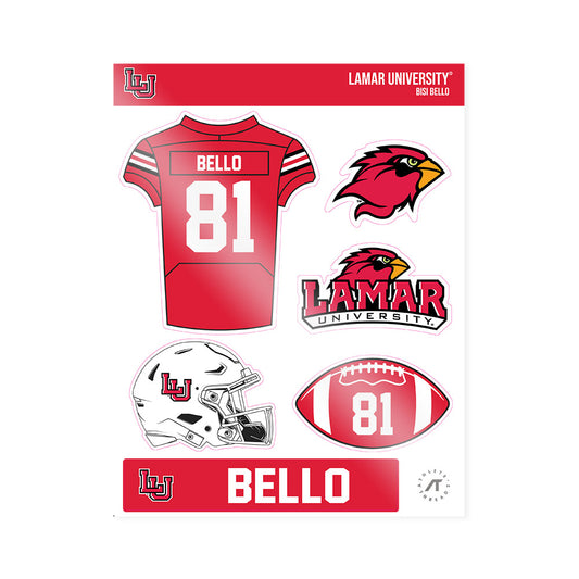 Lamar - NCAA Football : Bisi Bello - Sticker Sheet-0