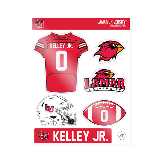 Lamar - NCAA Football : Lanar Kelley Jr. - Sticker Sheet-0