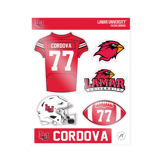 Lamar - NCAA Football : Colton Cordova - Sticker Sheet-0