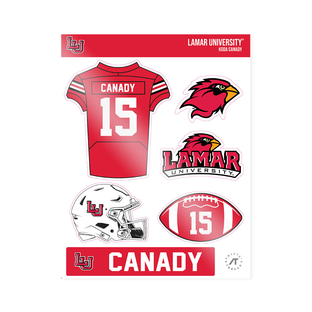 Lamar - NCAA Football : Koda Canady - Sticker Sheet-0