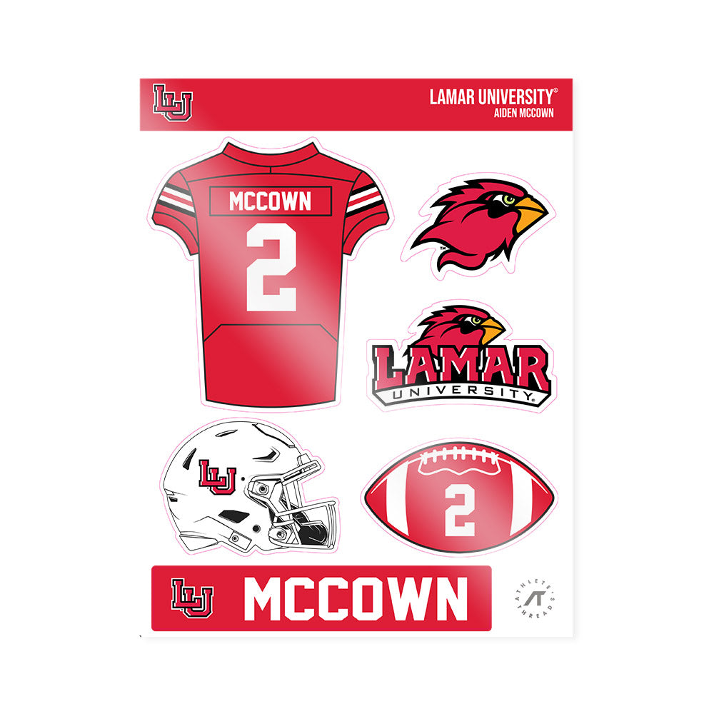 Lamar - NCAA Football : Aiden McCown - Sticker Sheet-0