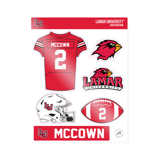 Lamar - NCAA Football : Aiden McCown - Sticker Sheet-0
