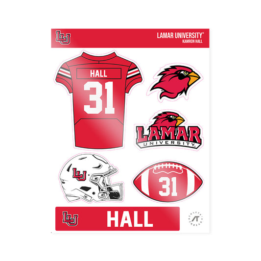 Lamar - NCAA Football : Kamron Hall - Sticker Sheet-0