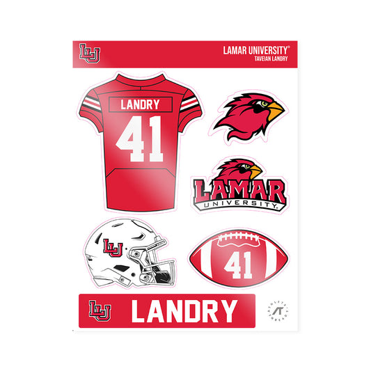 Lamar - NCAA Football : Taveian Landry - Sticker Sheet-0