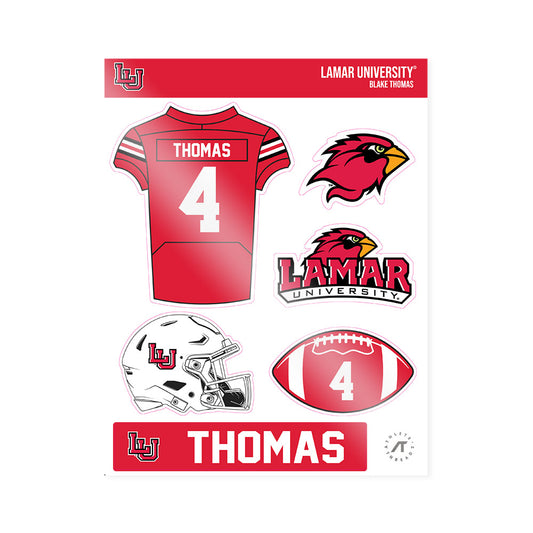 Lamar - NCAA Football : Blake Thomas - Sticker Sheet-0