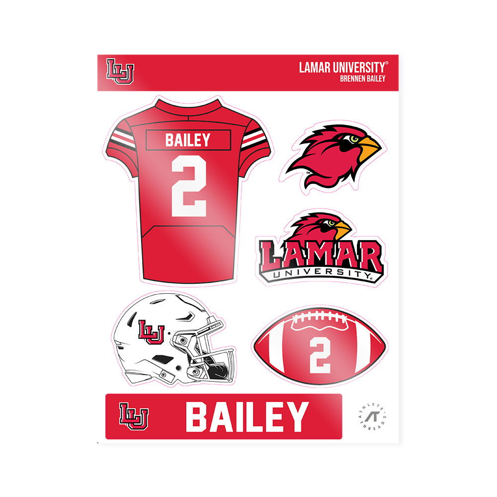 Lamar - NCAA Football : Brennen Bailey - Sticker Sheet-0