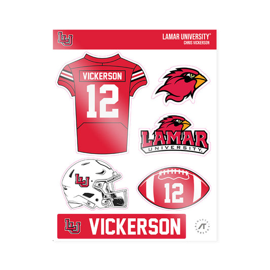 Lamar - NCAA Football : Chris Vickerson - Sticker Sheet-0