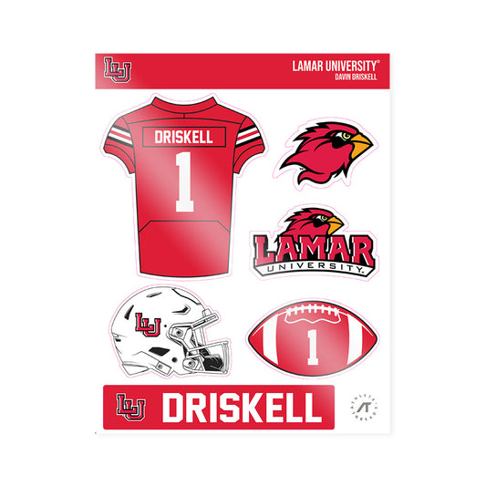 Lamar - NCAA Football : Davin Driskell - Sticker Sheet-0