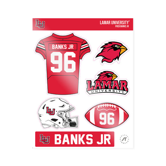 Lamar - NCAA Football : Fred Banks Jr - Sticker Sheet-0