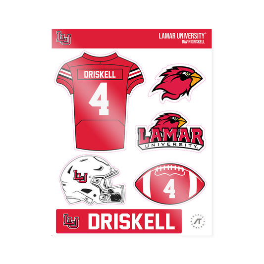 Lamar - NCAA Football : Davin Driskell - Sticker Sheet-0