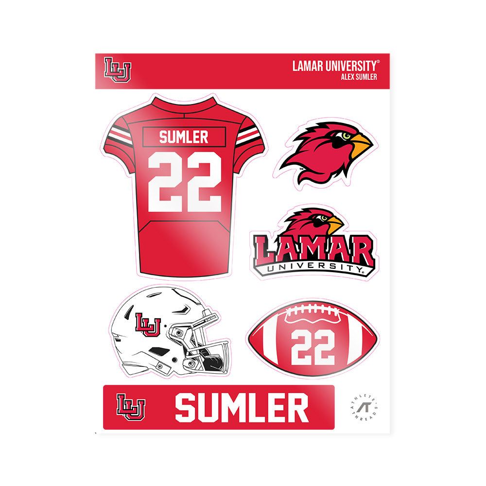 Lamar - NCAA Football : Alex Sumler - Sticker Sheet-0