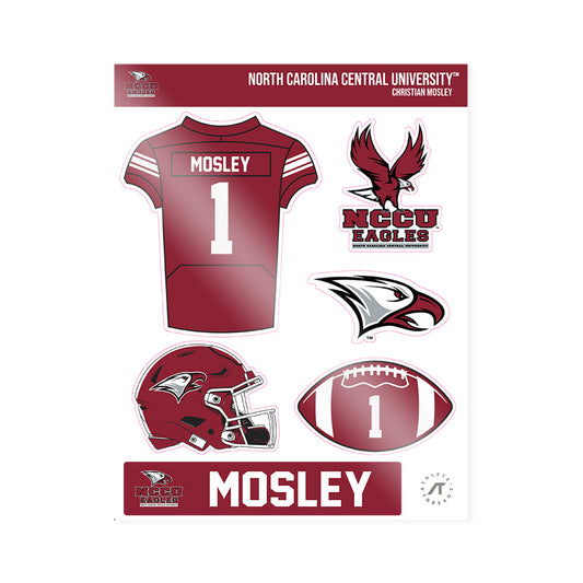 NCCU - NCAA Football : Christian Mosley - Sticker Sheet-0