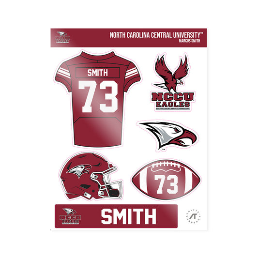NCCU - NCAA Football : Marcus Smith - Sticker Sheet-0
