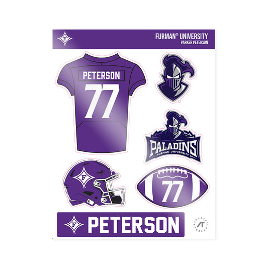 Furman - NCAA Football : Parker Peterson - Sticker Sheet-0