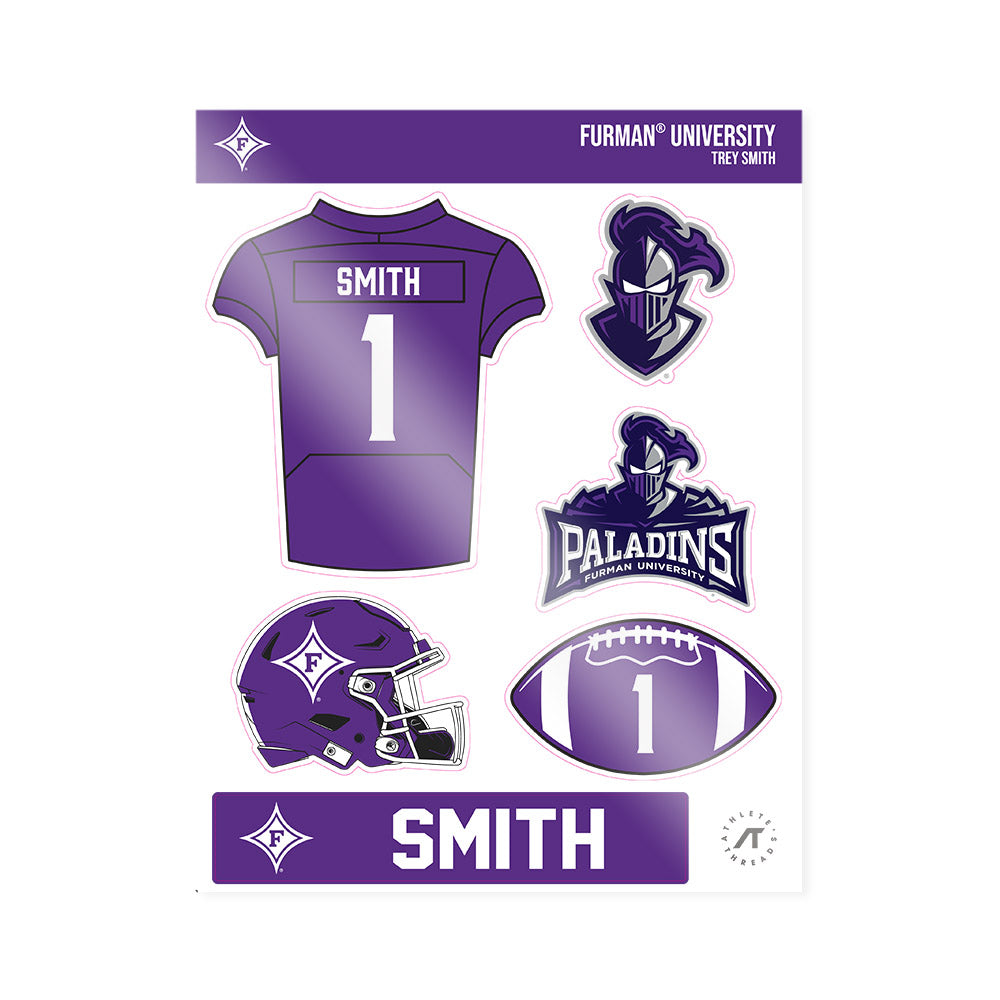 Furman - NCAA Football : Trey Smith - Sticker Sheet-0