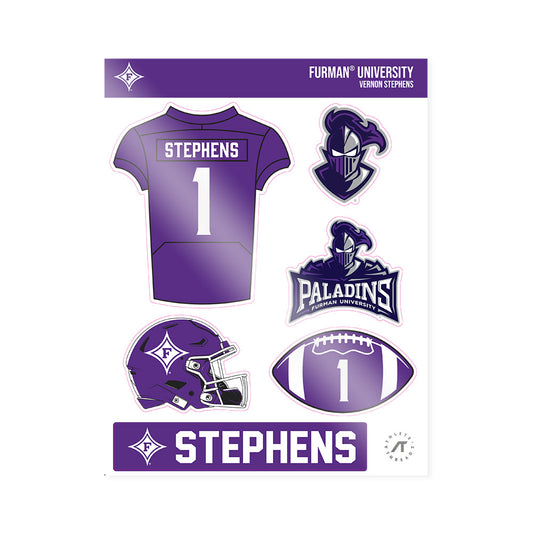 Furman - NCAA Football : Vernon Stephens - Sticker Sheet-0