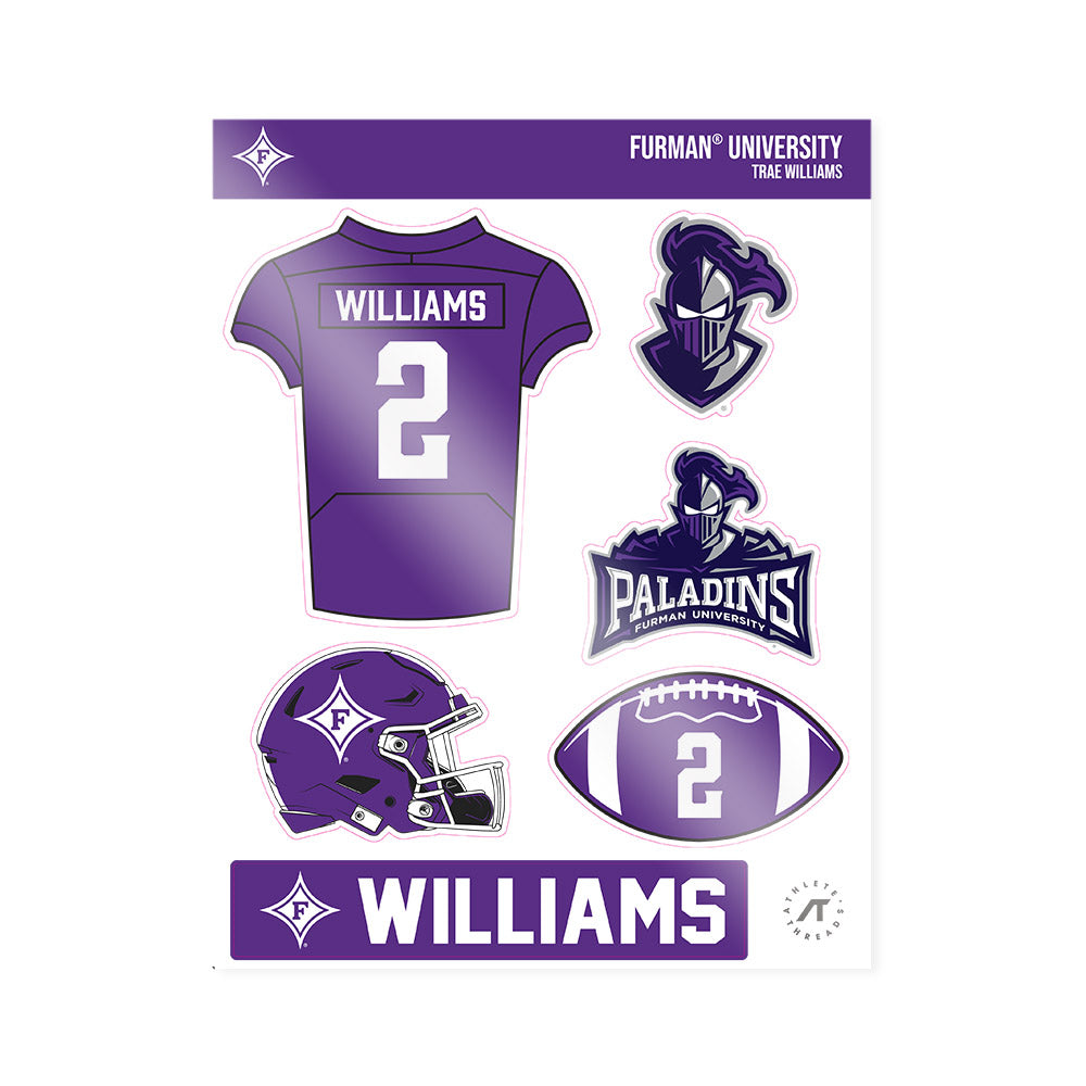 Furman - NCAA Football : Trae Williams - Sticker Sheet-0