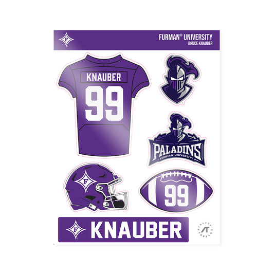 Furman - NCAA Football : Bruce Knauber - Sticker Sheet-0