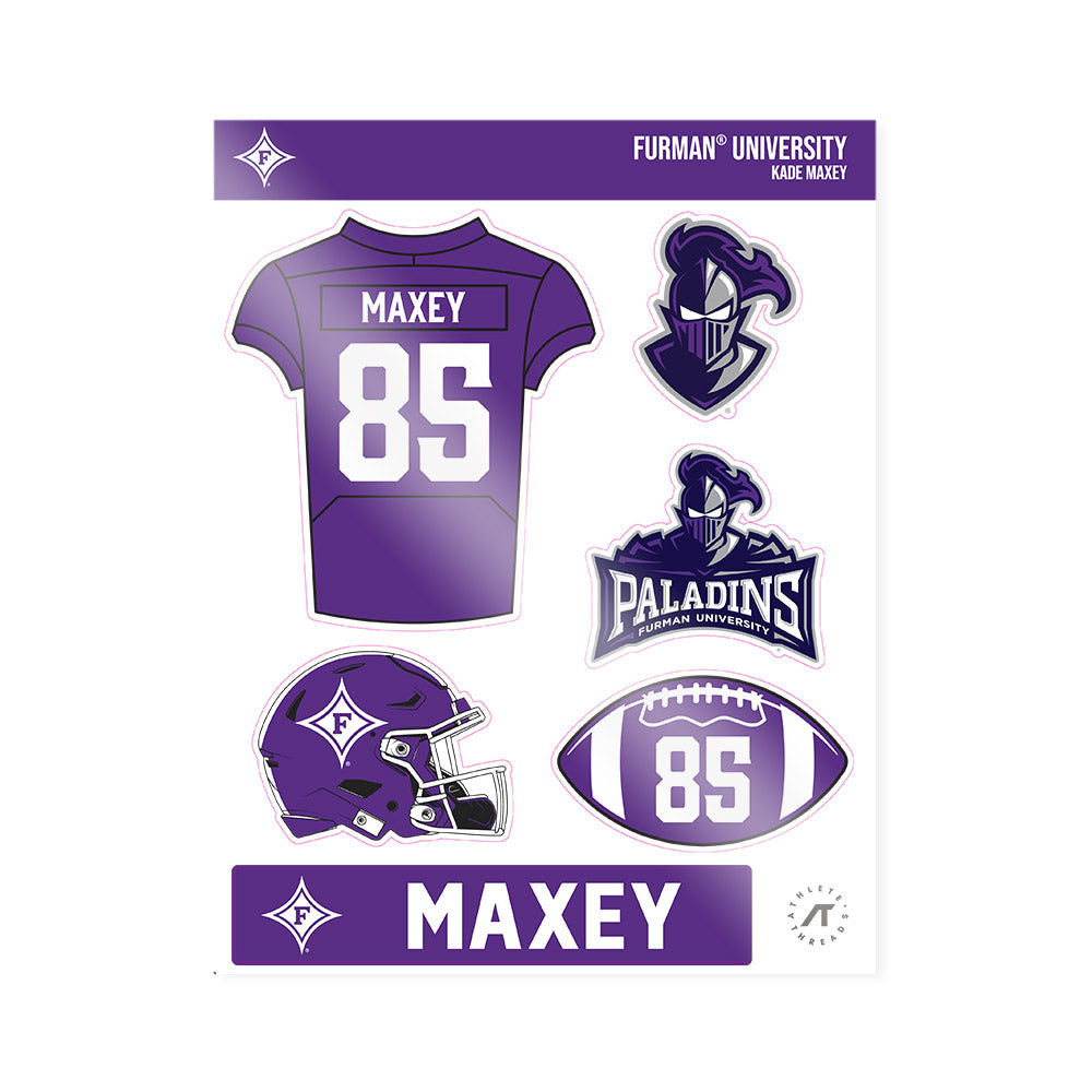 Furman - NCAA Football : Kade Maxey - Sticker Sheet-0