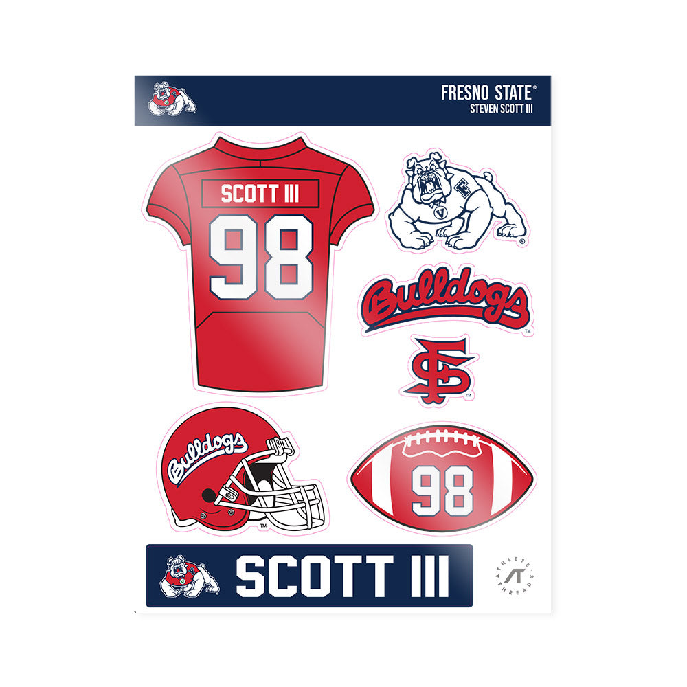 Fresno State - NCAA Football : Steven Scott III - Sticker Sheet-0