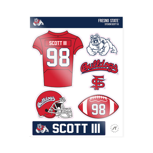 Fresno State - NCAA Football : Steven Scott III - Sticker Sheet-0