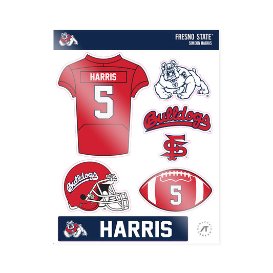 Fresno State - NCAA Football : Simeon Harris - Sticker Sheet-0