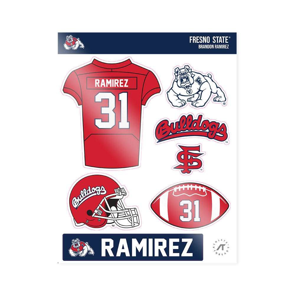 Fresno State - NCAA Football : Brandon Ramirez - Sticker Sheet-0