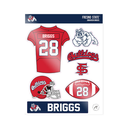 Fresno State - NCAA Football : Jomarion Briggs - Sticker Sheet-0